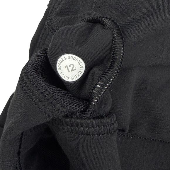 LULULEMON Nulu Asymmetrical Bodysuit Sz 12 Black / True Navy - Picture 6 of 6